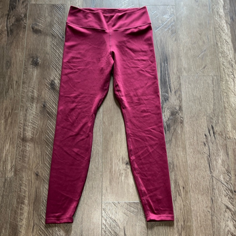 NIKE DRI-FIT HI-RISE LEGGINGS MAROON SIZE LARGE